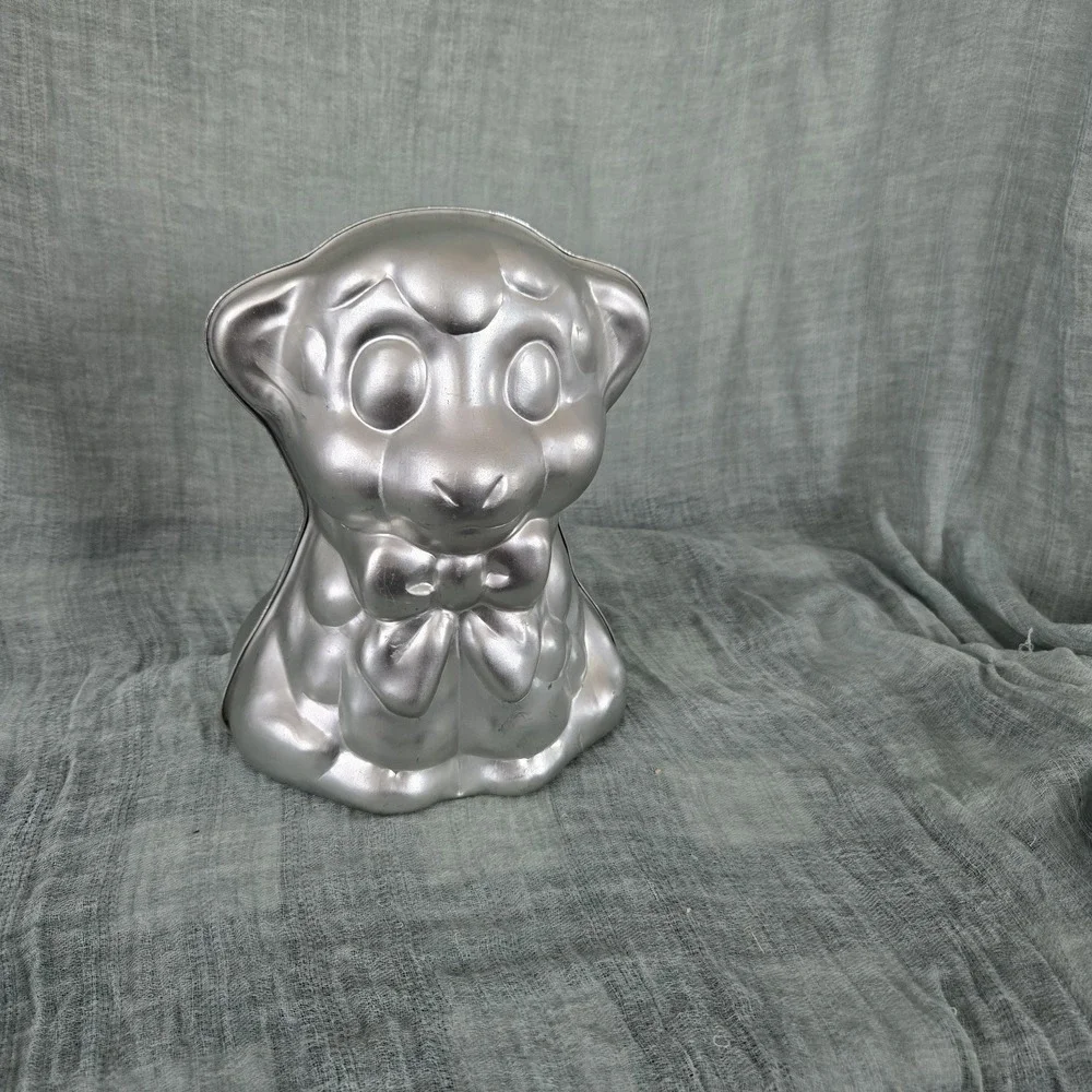 VTG 1974‎ WILTON  Lamb Cake Pans 3D 2 Piece Aluminum Easter Shower Approx 9x7x6